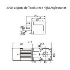 110V 200W Adjustable Speed AC Gear Reduction Motor Reversible Motor w/Controller
