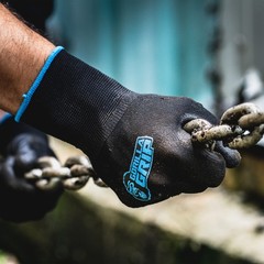 Work Gloves Never Slip Polymer Palm Medium Size 25 Pairs 25047-25 Black/Blue
