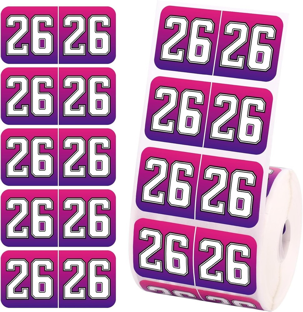 500Pcs 2026 Year Stickers, 3/4X1-1/2 Inch File Folder Labels 26 Year Colored Sel