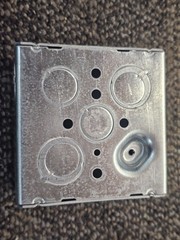 (QTY 25)Raco 232 4″ Square Box, Welded, 2-1/8″ Depth, 1/2 &3/4″ Knockouts, Steel
