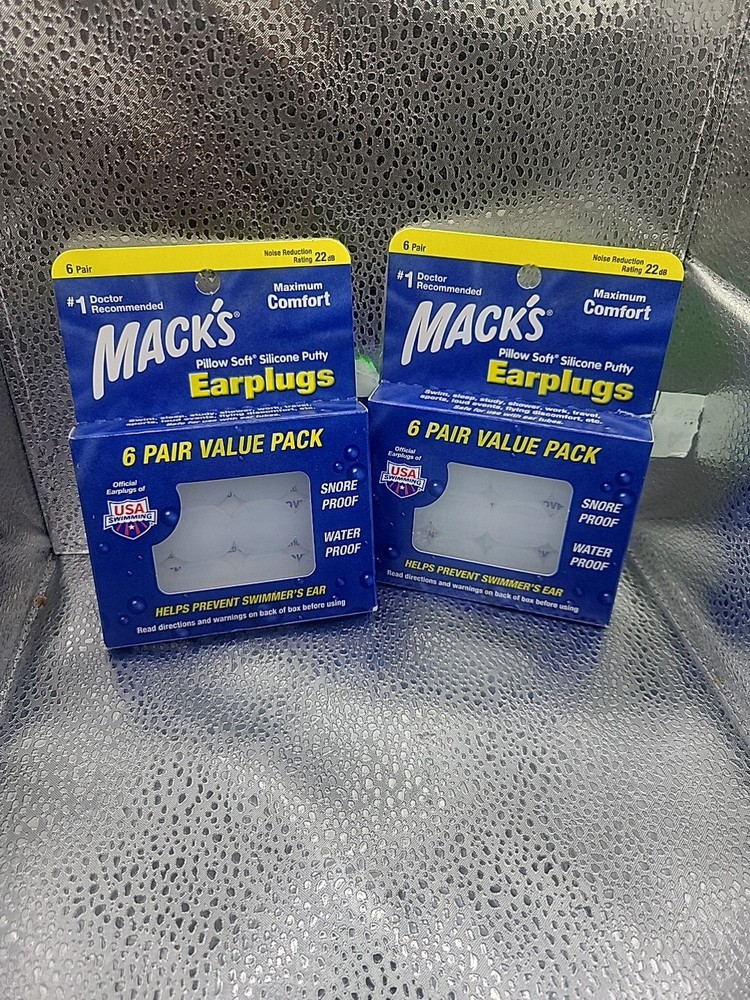 Mack’s Pillow Soft Silicone Earplugs – 6 Pair, Pack of 2 – The Original