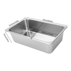 3-Pack Full Size Hotel Pan Steam Table Pan Restaurant Dishes Food Warmer Tray