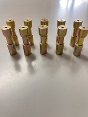 Lot of 10 Rexnord Utility Barrel Lock #6 Gold Lock w/End Cap 10486804 93180124