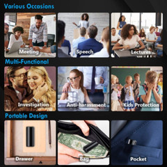 16GB 32GB Mini Digital Voice Activated Recorder Magnetic Audio Sound Dictaphone