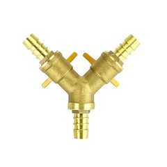 3/8″ Hose Barb Ball Valve Y Shaped 3 Way Connector Barb Brass Fitting OD 11mm