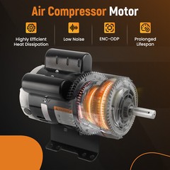 5HP Air Compressor Electric Motor 3450RPM 184TZ 7/8“ Shaft 23378805 54421193