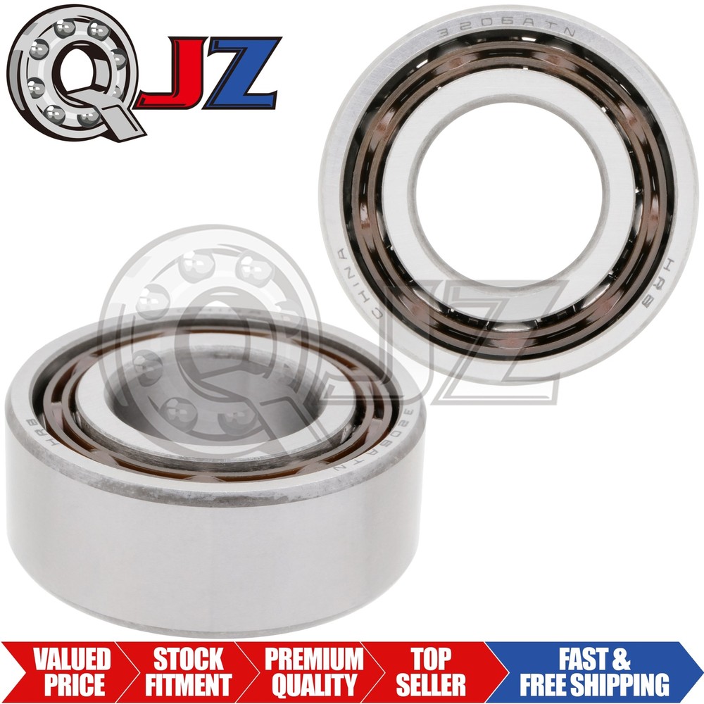 [Qty.2] 3206-OPEN C3 Angular Contact Ball Bearing [30mm Bore x 62mm x 23.8mm]