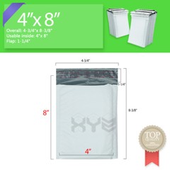 #000 4×8 (4×7) Poly Bubble Mailer Padded Envelope Shipping Bag 25,50,100,250,500