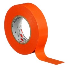 3M Temflex Multi-Purpose Vinyl Electrical Tape 165, Orange, .75in x60ft, 1 roll