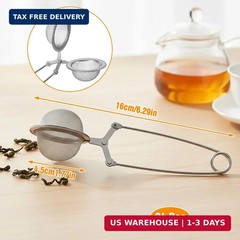 24 Pcs Reusable Tea Infuser Steeper Strainers for Loose Tea Filter Holder, Metal