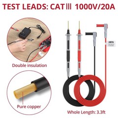 BINTA 28PCS Silicone Multimeter Leads Kit with Replaceable Gold-Plated Test Prob