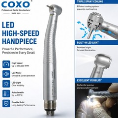 US COXO Dental E-Generator LED Self-Power High Speed Turbine Handpiece NSK 4Hole