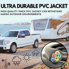 5 Way Trailer Wire Heavy Duty 14 AWG/Gauge CCA 5 Conductor Wire RV Trailer To…