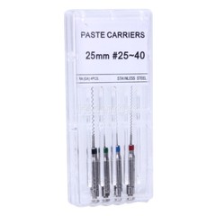 4Pcs Dental Endodontic Stainless Steel Rotary Paste Carriers Spiral Fillers 25mm
