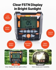 VEVOR Metal Detector for Adults 6-12″ Professional Gold Detector Waterproof Coil