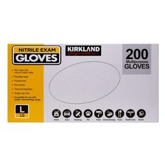 KIRKLAND SIGNATURE NITRILE GLOVE LARGE 2/200 CT
