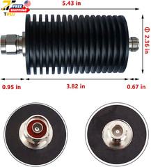BECEN 100W N Male to Female Connector attenuator 30db,DC to 3GHz,50 Ohm
