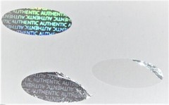 AU-Oc 100 to 1000 AUTHENTIC Oval Customized Product Protection Hologram Sticker