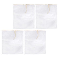 4 Pcs Red Wine Filter Bag Drawstring Brewing Adjustable Nut Milk Strainer