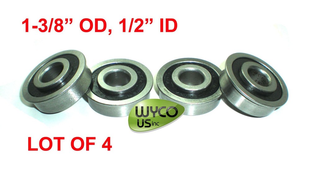 LOT OF 4, FLANGED BEARINGS 1-3/8″ OD x 1/2″ ID, CARTS, SHELVES & OTHER PROJECTS