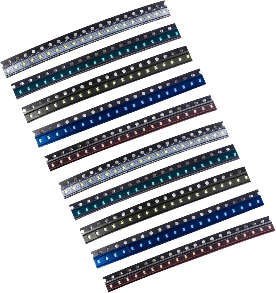 0603 SMD LED Diode Lights Assorted Kit (Mini Chip 1.6Mm X 0.8Mm for PCB DC
