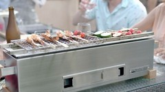 Yakitori Kushiyaki Charcoal Grill, Japanese Cooking Binchotan, Robata bbq 24″
