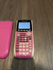 Texas Instruments TI-84 Plus C Silver Edition Graphing Calculator Pink W/Cover