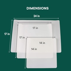 3 Pack PTFE Sheet/Teflon Sheets Multiple Sizes. Non Stick Transparent Reusabl…