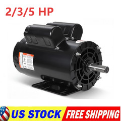 2/3/5HP Air Compressor Electric Motor 3450RPM 56 Frame CW/CCW Rotation 230V