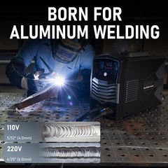250A TIG Welder AC/DC with Pulse Spot TIG Stick 110/220V Aluminum Welding