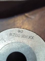 PMC Carbide Plain Bore Ring Gage 9.700 MM Class XX (R1)