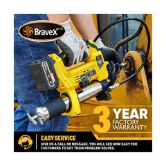 Battery Powered Grease Gun – 12,000 PSI, 40in Hose, 21V Cordless