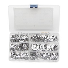 340Pcs Internal Tooth Star Lock Spring Quick Washer Push On Speed Nut Assortment