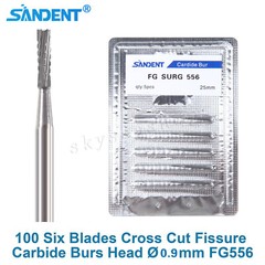 Dental Surgical 25mm SURG Carbide FG Burs for High Speed Handpiece FG556/FG558