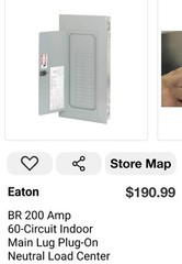 EATON BR 200 Amp 60-Circuit Indoor Main Lug Plug-On Neutral Load Center