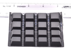 3/4″ Square Pyramid Peel & Stick Silicone Rubber Feet for Speakers & Studio Gear