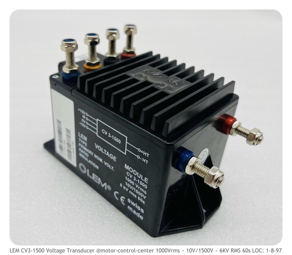 LEM CV3-1500 Voltage Transducer Module ~ CV3-1500 1000Vrms 10V/1500V