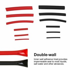 270PC Heat Shrink Glue Linned Dual Wall Adhesive Wire Cable Sleeve Tube 3:1 Kits