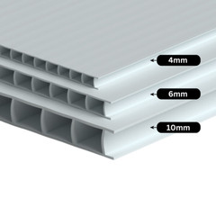 Grey Corrugated Plastic Coroplast Sheets 18″ x 24″ (4mm) Sign HORIZONTAL ^