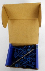100 Qty 3/16 x 1-1/4 Flat Head Phillips Concrete Screws with DRILL BIT