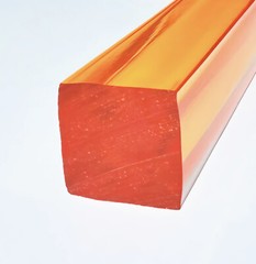 1” x 1″ x 12″ INCH SQUARE CLEAR AMBER TRANSLUCENT ACRYLIC ROD AQUARIUM SAFE!