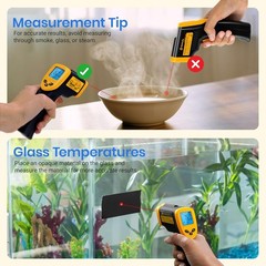 Etekcity Infrared Thermometer Laser Temperature Gun 774, Meat Dark Yellow