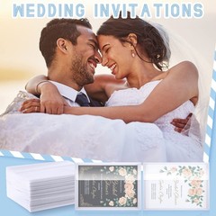 Colarr 150 Pcs A7 Translucent Vellum Envelopes 5.25 X 7.25 Inch Wedding Clear