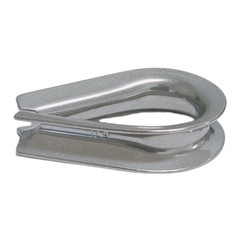 4PC 1/4″ Marine Heavy Duty Wire Rope Thimble 316 Stainless Steel Cable Protector