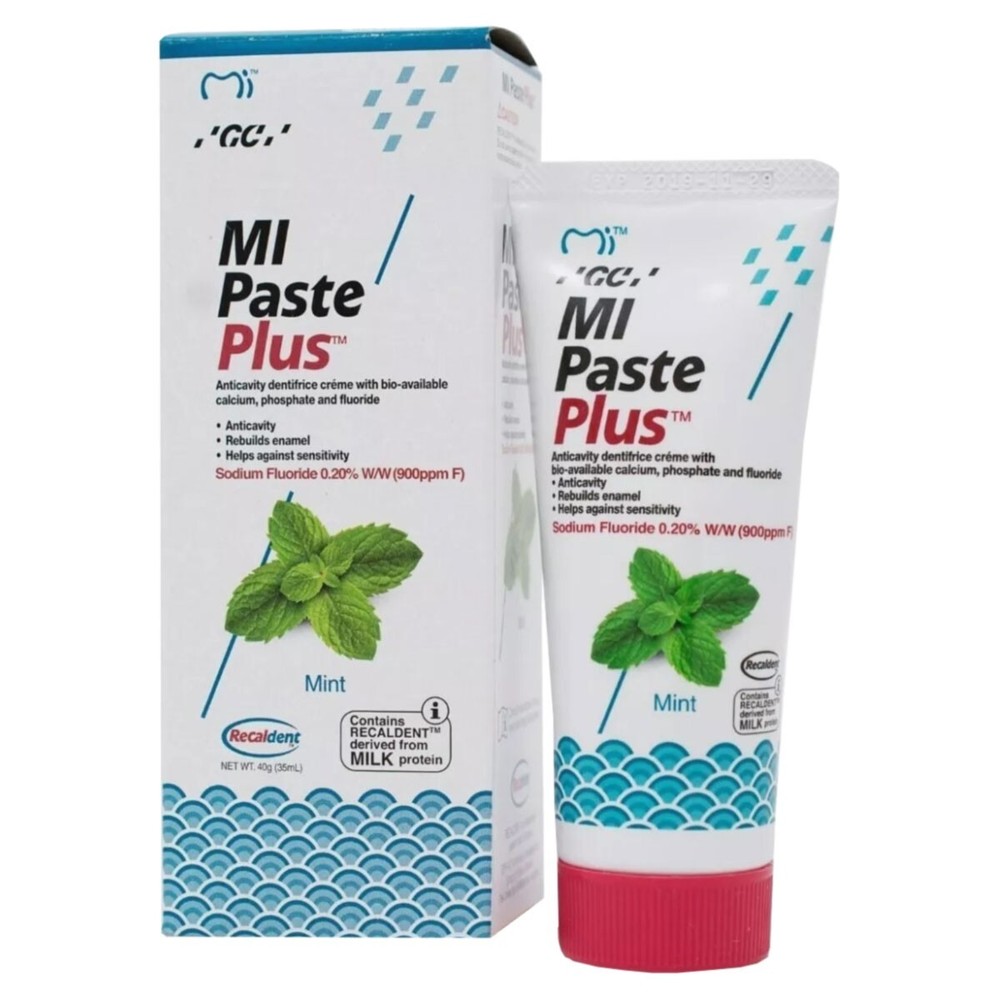 GC MI Paste Plus Topical Tooth Creme 0.20% Sodium Fluoride 40g Tube – MINT