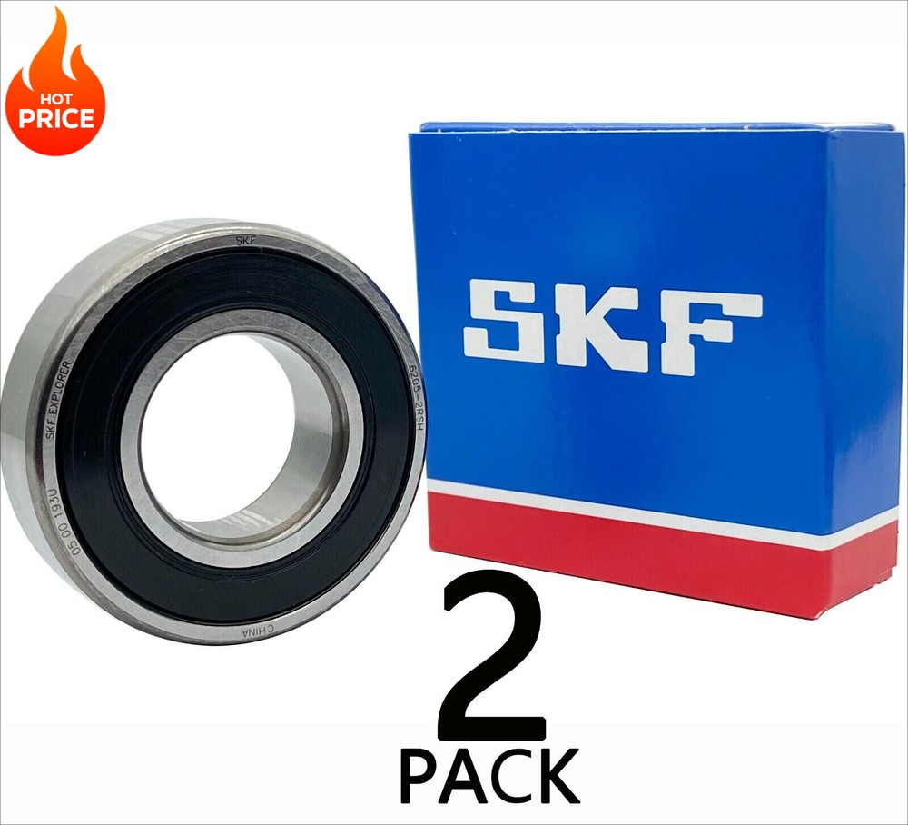 2PACK SKF 6205-2RSH 6205-2RS 25X52X15MM Double Rubber Seal Bearings 6205RS