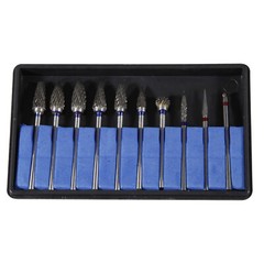 10 Pcs Dental Lab Tungsten Steel Carbide Burs Polishing Bur Drills HP 2.35mm