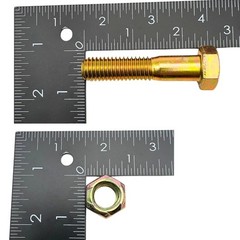 4 Pack of 1/2″-13 x 2-1/4 Grade 8 Heavy Duty Hex Bolts Plus All Metal Lock Nuts