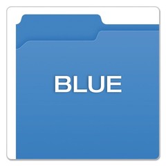 Pendaflex R15213BLU 1/3-Cut Letter 2-Ply Top Tab File Folders – BL (100/BX) New