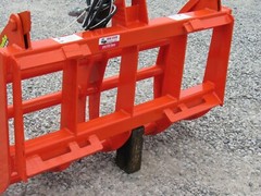 48″ Compact Tractor Root Rake Clam Grapple Attachment Skid Steer Quick Attach